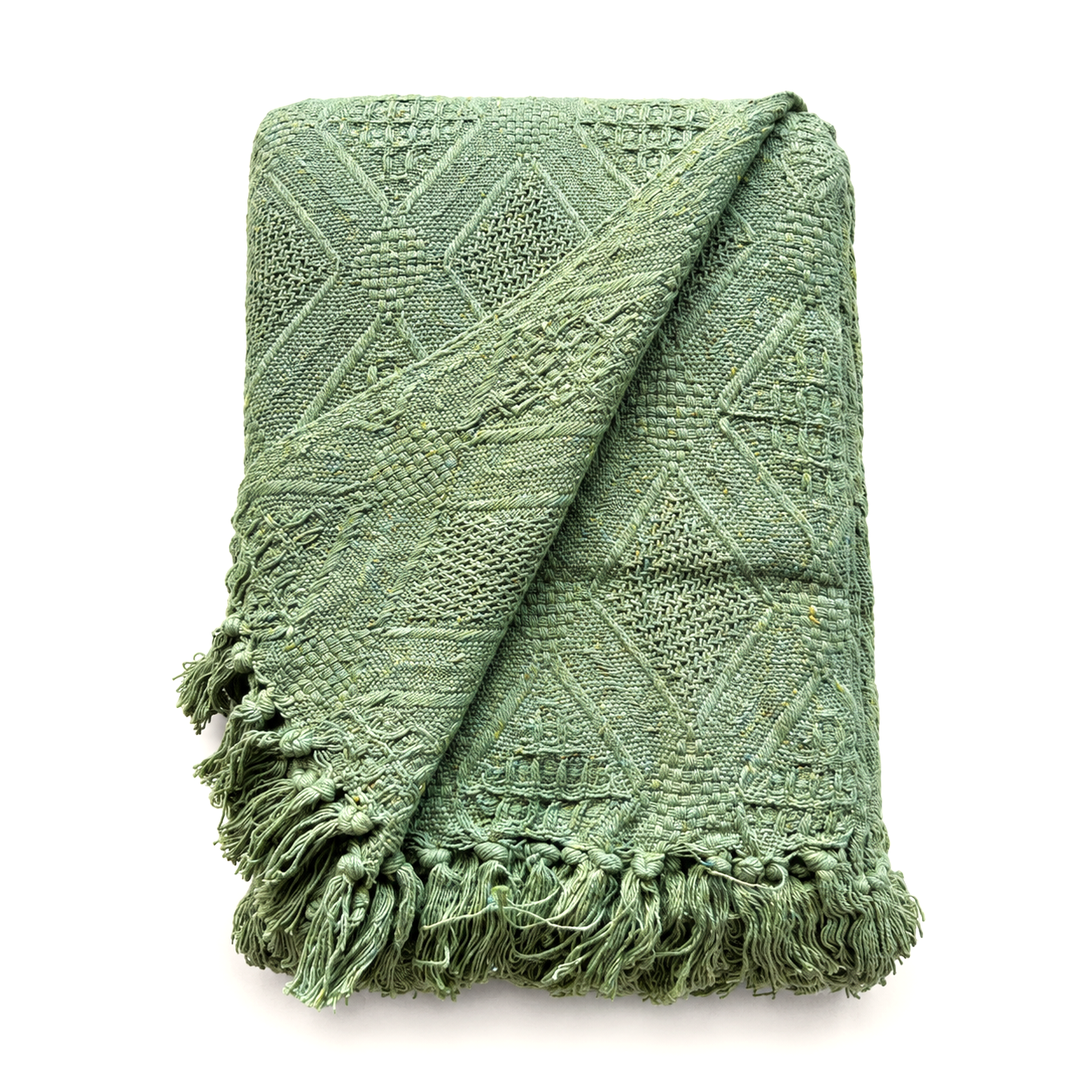 90x100inch Jacquard Diamond Cotton Throw Rug